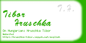 tibor hruschka business card